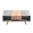 43.31" Luxury Coffee Table with Drawer, Farmhouse & Industrial Table, Rectangular Table for Living Room