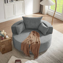 360° Swivel Accent Barrel Chair With 3 Removable Pillows For Living Room by HouseOfZazla
