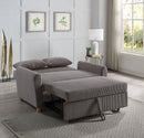 Justine - Convertible Sleeper Loveseat - Brown