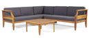 Aston 4 Piece Sofa Set - Dark Gray by HouseOfZazla