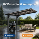 10x10FT PC Roof Carport with Galvanized Steel Frame and Sloped Roof by HouseOfZazla