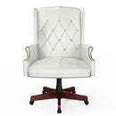 330LBS Executive Office Chair, Ergonomic Design High Back Reclining Comfortable Desk Chair - White