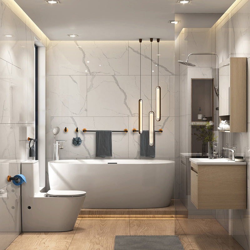 6 Piece Bathroom Towel Rack Set Wall Mount