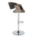 Symphony - Mid Century Modern Adjustable Barstool With Swivel & Rounded T Footrest (Set of 2) by HouseOfZazla