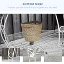 77" Flight Bird Cage Hexagon Covered Canopy Portable Aviary With Storage