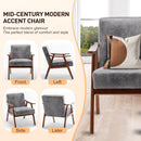 Mid Century Modern Accent Chair With Solid Wood Frame And Extra Thick Backrest by HouseOfZazla