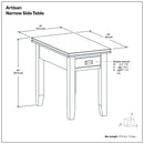 Artisan - Handcrafted Narrow Side Table