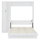 Murphy Wall Bed With Shelves, Wardrobe And LED Lights by HouseOfZazla