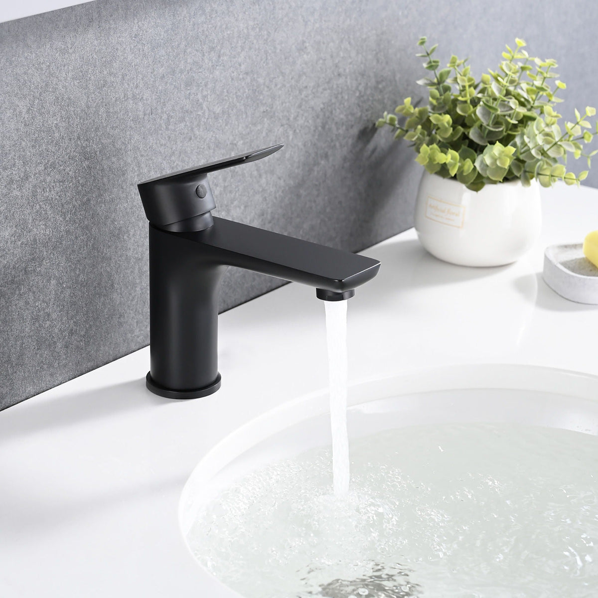 Modern Bathroom Sink Faucet Single Handle Brass Countertop Mount, photo 14 of 15