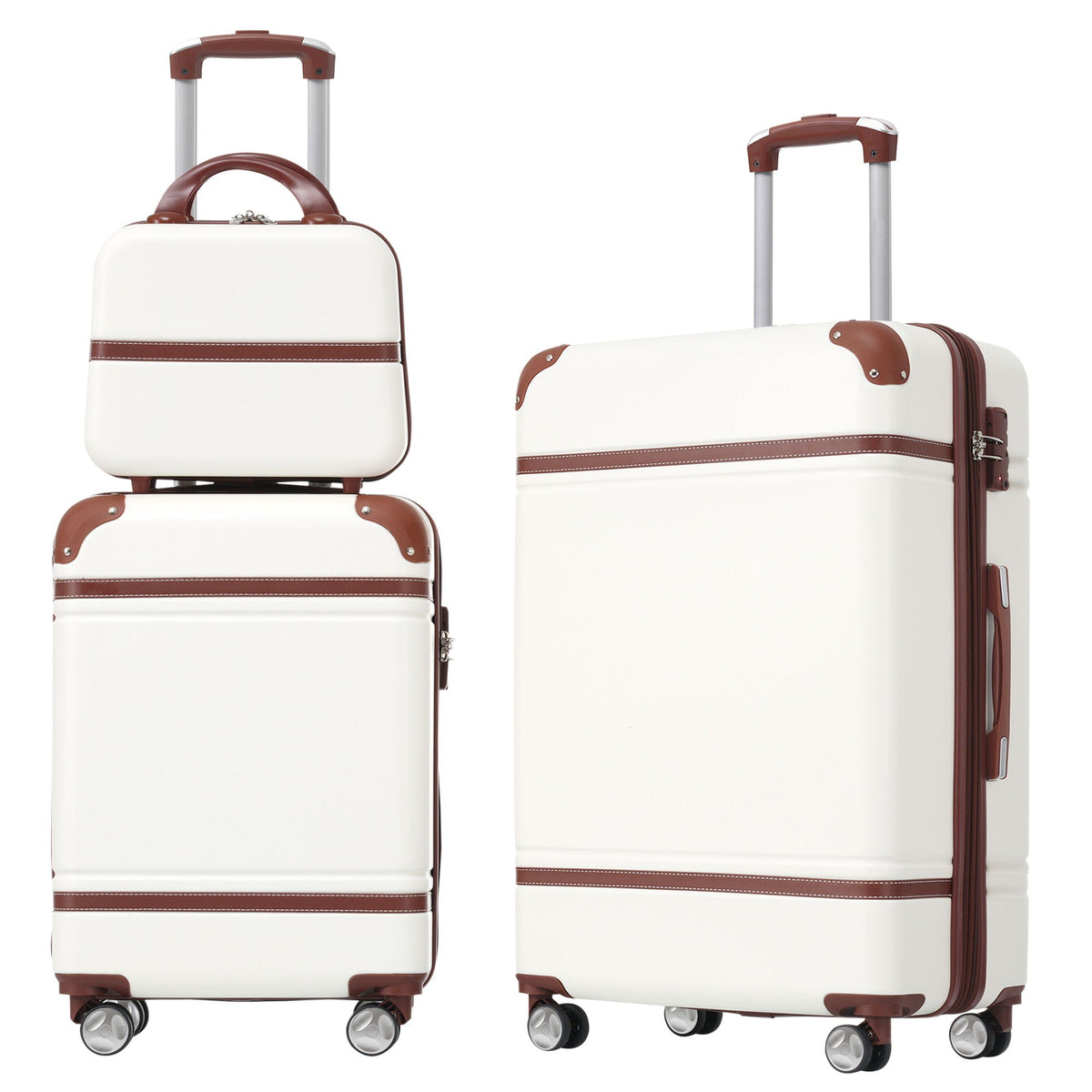 Hardshell Luggage Sets 3 Pieces 20" / 24" Luggages And Cosmetic Case Spinner Suitcase With Tsa Lock Lightweight, photo 4 of 40