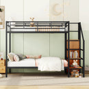 Bunk Bed With Lateral Storage Ladder And Wardrobe by HouseOfZazla