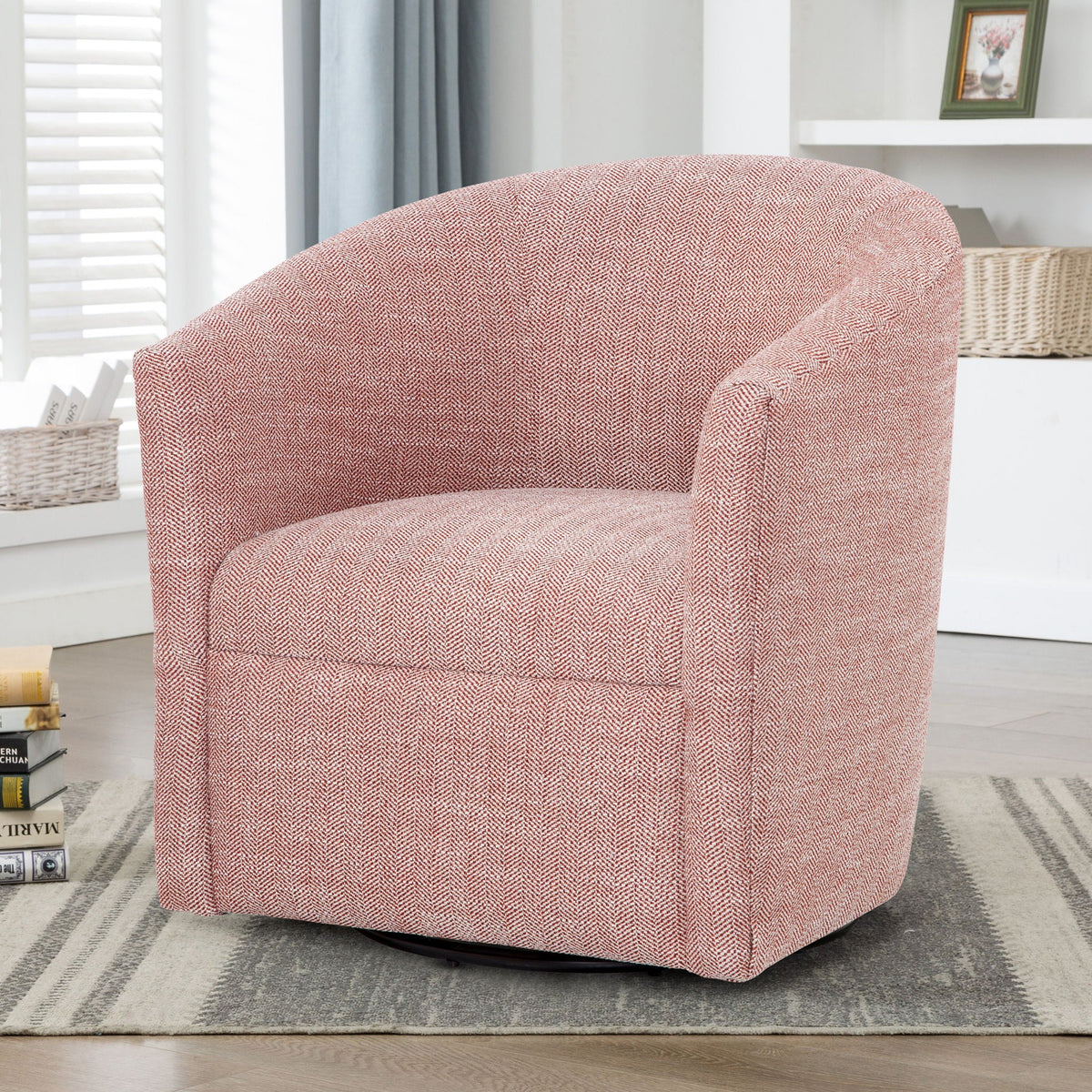 Lainey - Swivel Barrel Chair With 360 Degree Rotation, photo 14 of 17