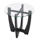 23.5 Inch Round Glass Coffee Table
