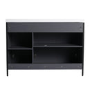 Contemporary Freestanding Bathroom Vanity With Adjustable Shelves
