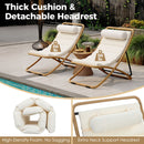 Outdoor Folding Chair With Adjustable Backrest (Set of 2)