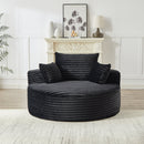 Fluffy Modern Sleeper Chair in Corduroy