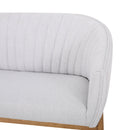 Mid Century Modern Loveseat With Channel Stitched Backrest by HouseOfZazla