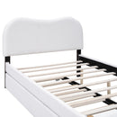 Upholstered Platform Bed With Wood Supporting Feet And Trundle by HouseOfZazla