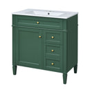 Bathroom Vanity With Top Sink, 2 Drawers & Tip Out Drawer by HouseOfZazla