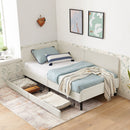 Upholstered Platform Bed Frame With 2 Storage Drawers And Adjustable Sofa Bed by HouseOfZazla