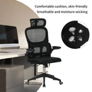 High Back Ergonomic Swivel Rolling Office Chair With Tilt Function, 3D Headrest, Lumbar Support - Black by HouseOfZazla