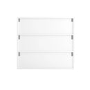 White Glass Door Shoe Storage Cabinet with RGB LED Light by HouseOfZazla