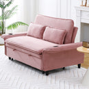 Modern Fabric Multi-Functional Sofa Bed With Adjustable Armrests And Backrests