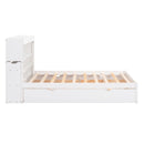 Storage Platform Bed With Pull Out Shelves, Trundle, And 2 Drawers