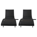 K&K 80'' Patio Wicker Chaise Lounge Chairs Set of 2 by HouseOfZazla