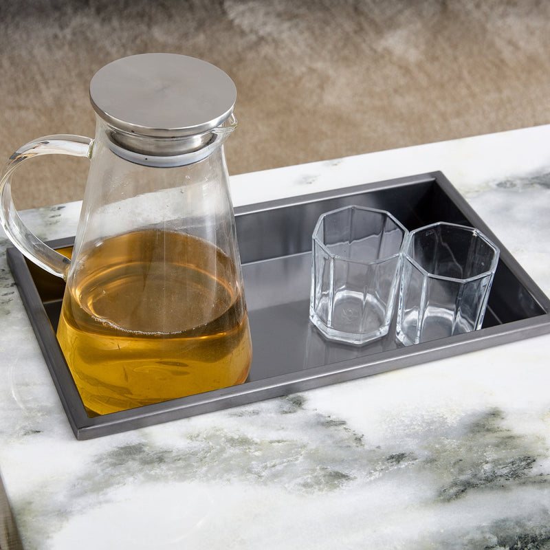 A modern and practical coffee table with black and white patterns. Made of MDF material. The fusion of elegance and natural fashion 47.2"x 23.6"x 12 "