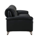 Eilene - Top Grain Leather Sofa - Black by HouseOfZazla