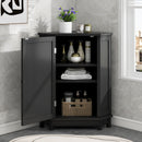Bathroom Cabinet Triangle Corner Storage Cabinet With Adjustable Shelf Modern Style by HouseOfZazla