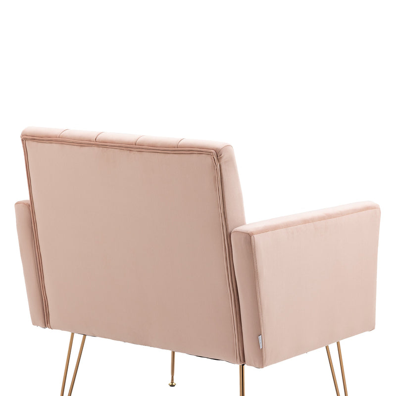 Accent Chair, leisure single sofa with Rose Golden feet