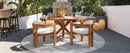 5-Piece Outdoor Acacia Wood Round Dining Set by HouseOfZazla