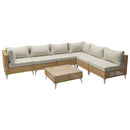 K&K 8-Piece Patio Furniture Set with Fire Pit Table by HouseOfZazla