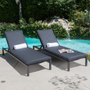 Modern Chaise Lounge With Water Resistant Fabric Cushions by HouseOfZazla
