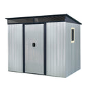 8 ft x 6 ft Outdoor Metal Storage Shed with Window