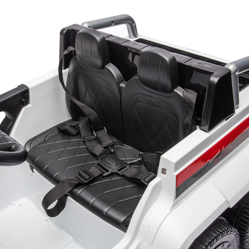 24V Ride On Car for Kids Battery Powered Ride On 4WD Toys with Remote Control,Parents Can Assist in Driving,Music and Lights,Five-Point Safety Belt,Rocking chair mode for back-and-forth swinging