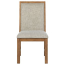 Bruner Upholstered Side Chair Natural Brown (Set of 2)