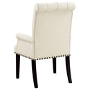 Vaughn - Upholstered Dining Chair With Tapered Legs And Nailhead Trim - Beige by HouseOfZazla