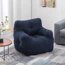Soft Teddy Fabric Tufted Foam Bean Bag Chair With Teddy Fabric by HouseOfZazla