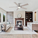 Low Profile Flush Mount Intergrated LED Ceiling Fan With Light And Reversible Quiet Motor by HouseOfZazla