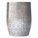 Johnsen - Geometric Pattern Accent Table - Antique Silver