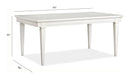 Willowbrook - Extendable Rectangular Dining Table - Egg Shell White