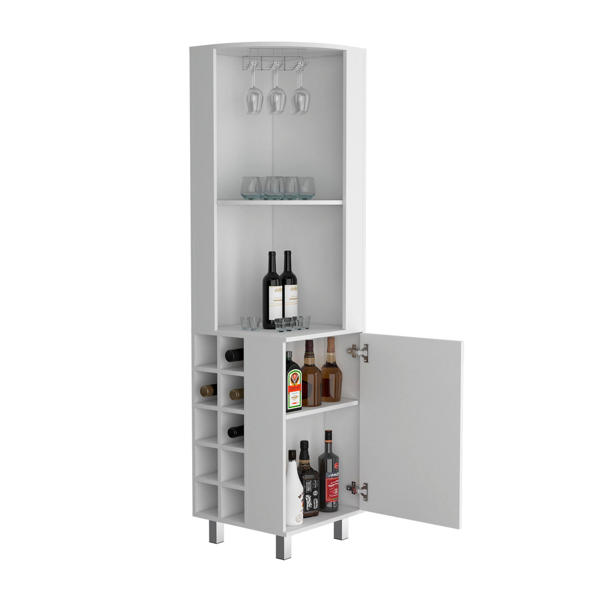 Kaia 70" Tall Corner Bar Cabinet, photo 8 of 8