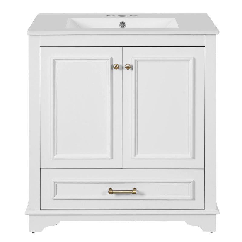 Bathroom Vanity With Sink, Cabinet & 2 Soft Closing Doors & Adjustable Shelf, photo 43 of 50