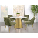 Earline - Round Dining Table - White Marble by HouseOfZazla