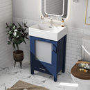 Bathroom Vanity With Ceramic Sink And Ample Storage, Ideal For Small Bathrooms by HouseOfZazla