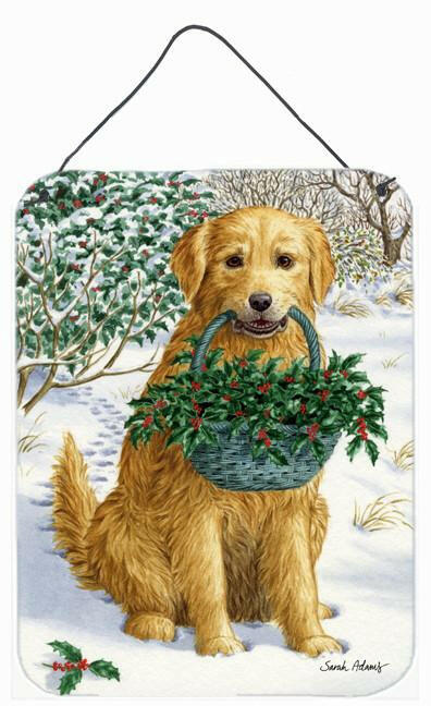 Yellow Labrador & Holly Wall or Door Hanging Prints ASA2013DS1216