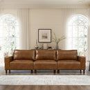 112" Luxury PU Leather Sofa for Living Room